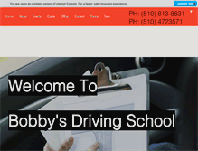 Tablet Screenshot of bobbysdrivingschool.com